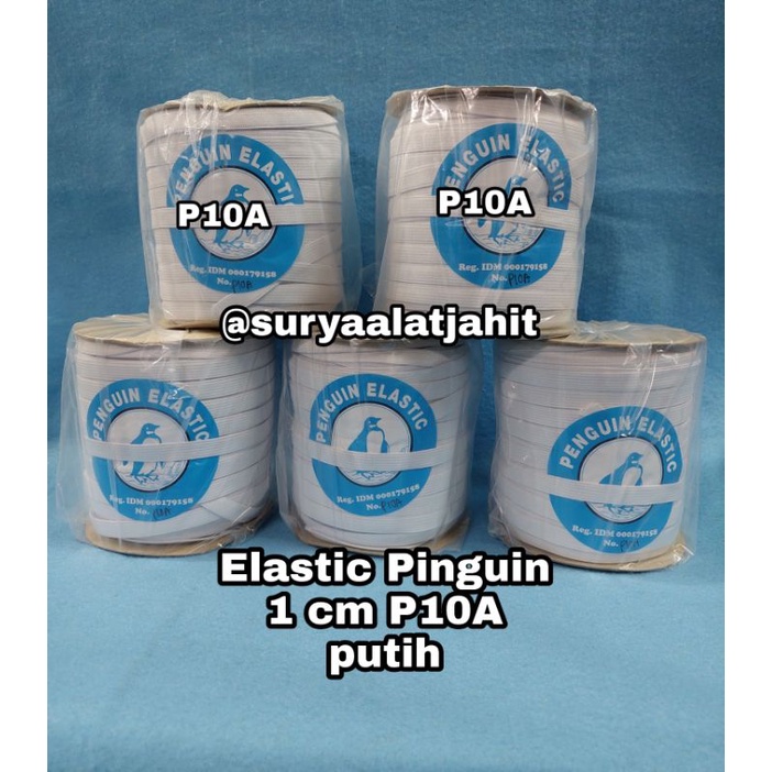 Karet Penguin P10A/1cm Putih @120Y =rp.39.250/1Rol