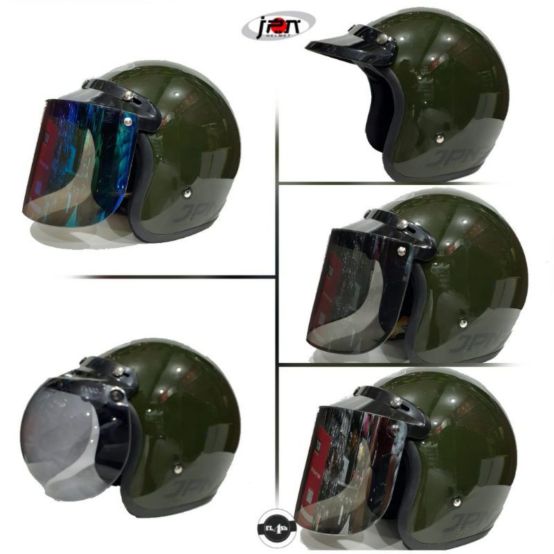 HELM JPN HIJAU ARMY GLOSSY