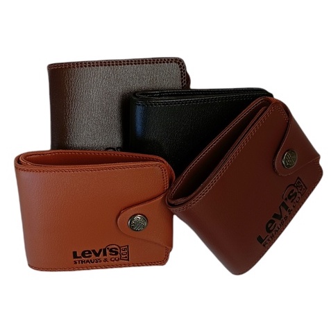 Dompet Pria Kulit Sintetis Model Kancing