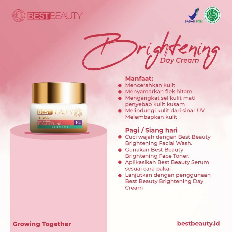 DAY CREAM BRIGHTENING BEST BEAUTY / CREAM SIANG / DAY CREAM / BEST BEAUTY BISA COD GRATIS ONGKIR HAL