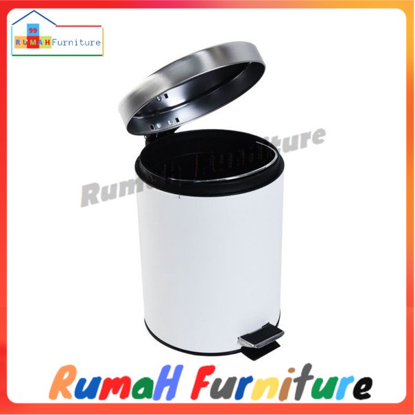 Krisbow Tempat sampah injak 5 Liter stainless