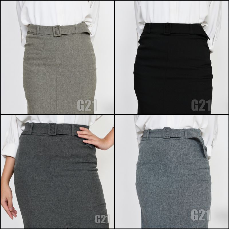 Rok Kerja Hitam Pendek Span Sepan 3/4 dan 7/8 Bahan Formal Kantor