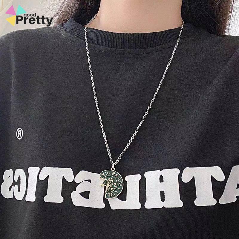 Kalung Rantai Dengan Liontin Starbucks Untuk Pria / Wanita - PD