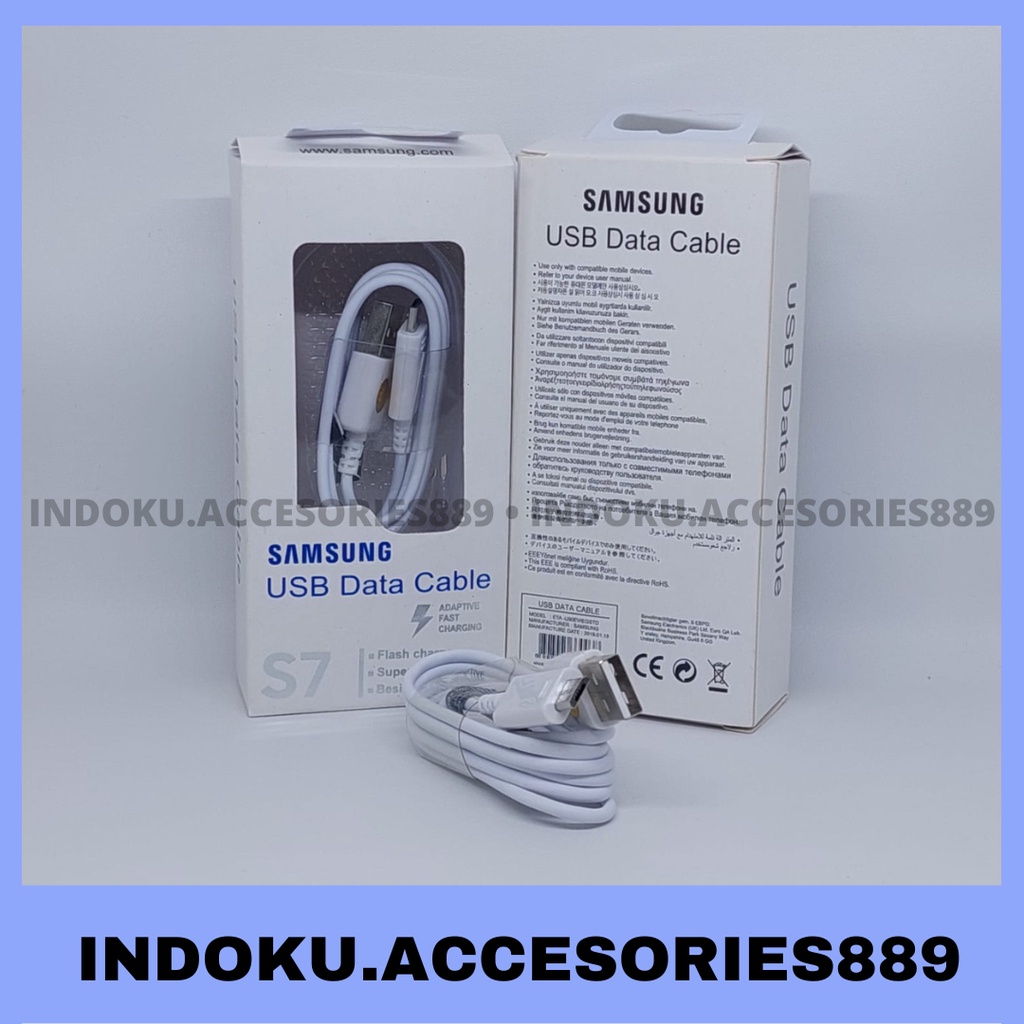 Kabel Data Samsung Note 4 / S5 / S6 / S6 EDGE / S7 / S7 EDGE / S8 / J2 PRIME / J5 / J7 / A3 dan Semua HP Colokan Micro USB ORIGINAL