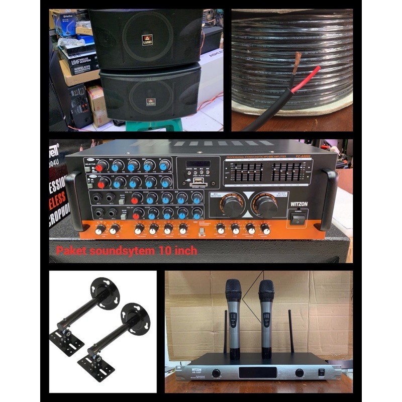 paket sound karaoke lanei 10 inch . paket soundsystem karaoke 10 inch