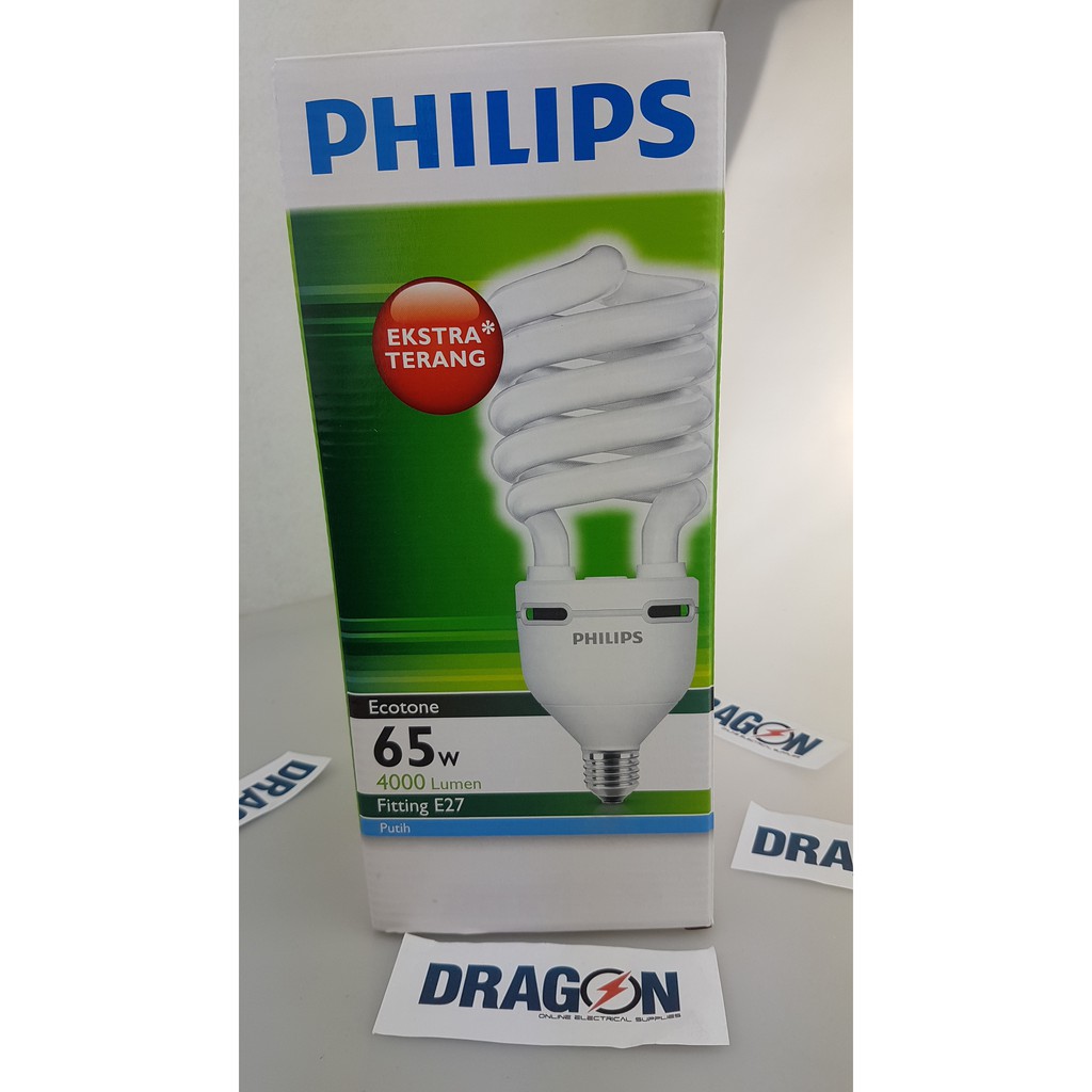 LAMPU PHILIPS TORNADO 65 Watt 65Watt 65W 65 W PUTIH DAYLIGHT