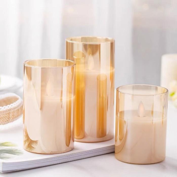 Casa | Triple Led Candle + Remote / Lilin Elektrik Dekorasi Decor Lilin Pajan