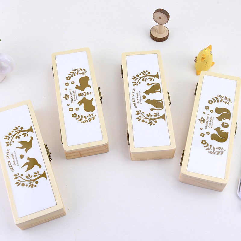 

Kotak Pensil Animal Couple Wooden Pencil Case Eym House