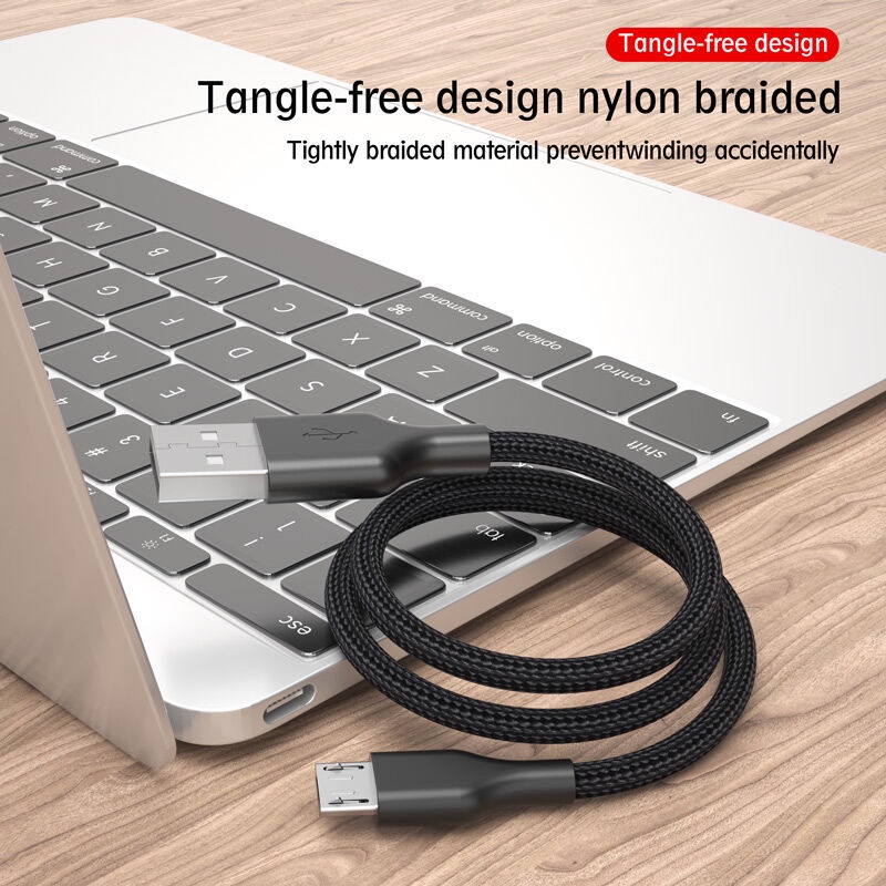 JOYSEUS Kabel Data Cable Data Micro USB JOYSEUS 100 JM Nylon Braided Black