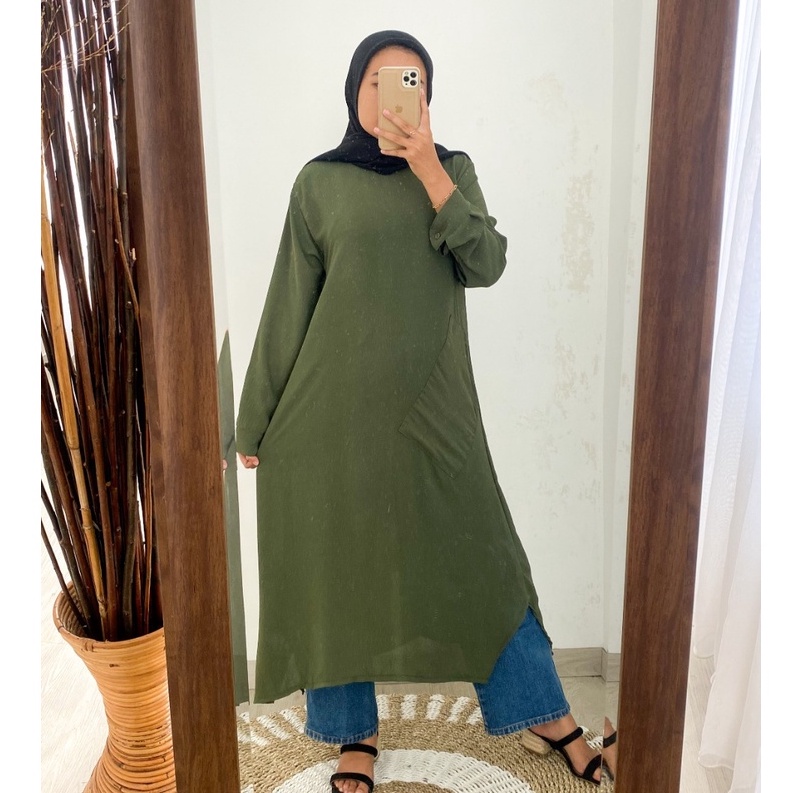 SAGITA LONGTUNIK - FLOTTILICIOUS / ATASAN MURAH / BAJU MUSLIM MURAH / TUNIK MURAH / TUNIK CRINKLE