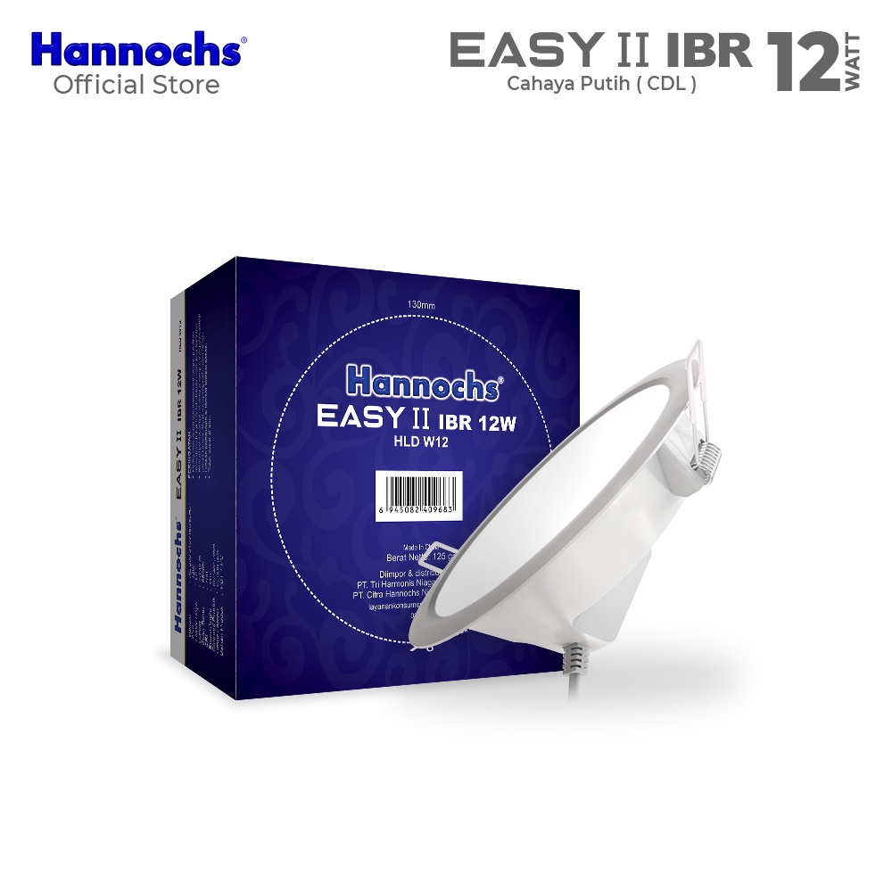 Hannochs Downlight LED EASY II 12W IBR Cahaya Putih