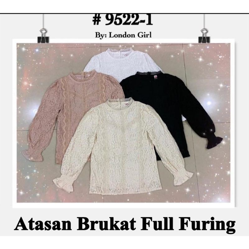 Atasan brukat full furing 9522-1 by London Girl