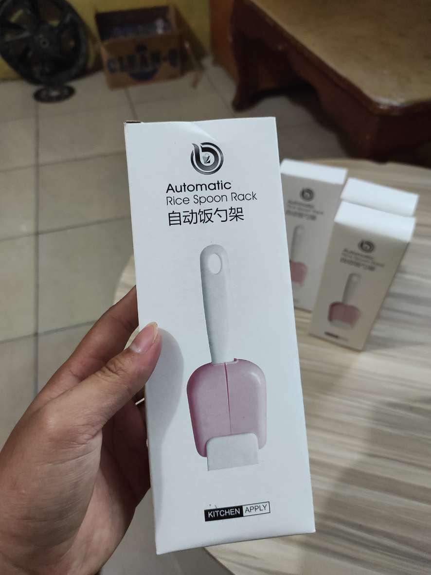 Sendok Nasi Dengan Penutup Holder Otomatis