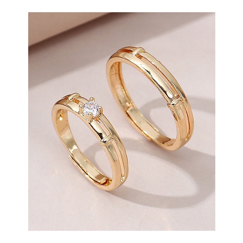 LRC Cincin Fashion Gold Color Beloved Ring Set Y65675