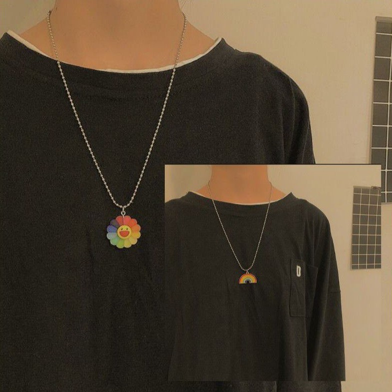 KALUNG PELANGI, NEKCLANCE BUNGA MATAHARI, COD
