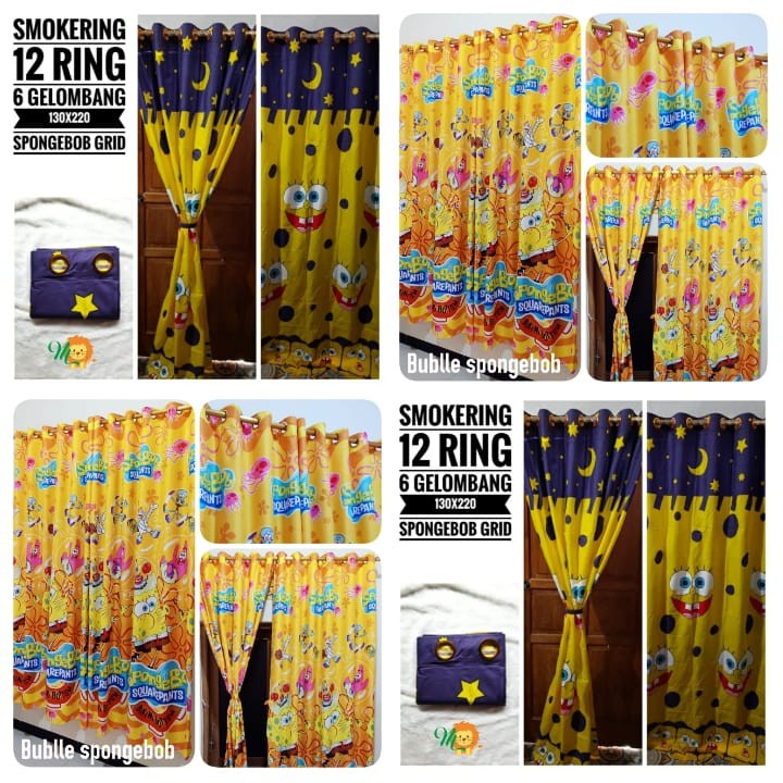 Korden Karakter Spongebob Murah Gorden Smokering 12 Ring 6 Gelombang 130x220 - Spongebob