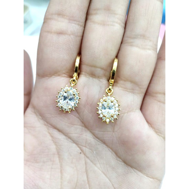 Super Promo! Anting wanita anting permata anting replika berlian anting lapis emas Murah!