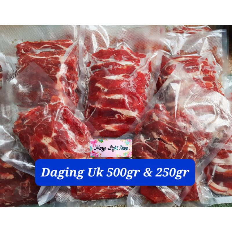 Daging Yakiniku Sukiyaki frozen fresh 500gr halal US AUS Beef daging slice tipis daging teriyaki yoshinoya