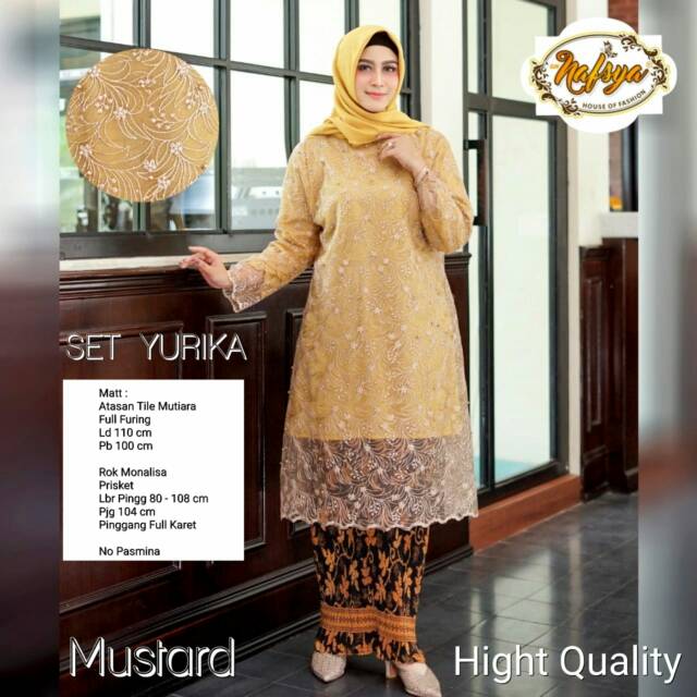 Stelan Tunik Broklat/ Kebaya Broklat Pesta/Stelan Kebaya Kondangan
