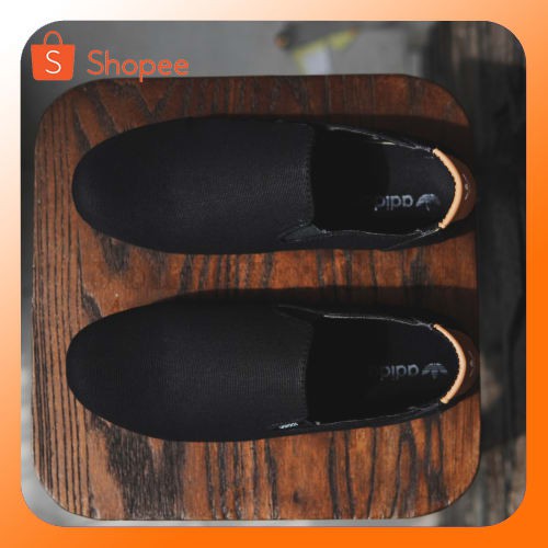 PROMO  SEPATU PRIA ADIDAS SIMPLE HITAM SEPATU CASUAL MOCCASIN CANVAS MURAH