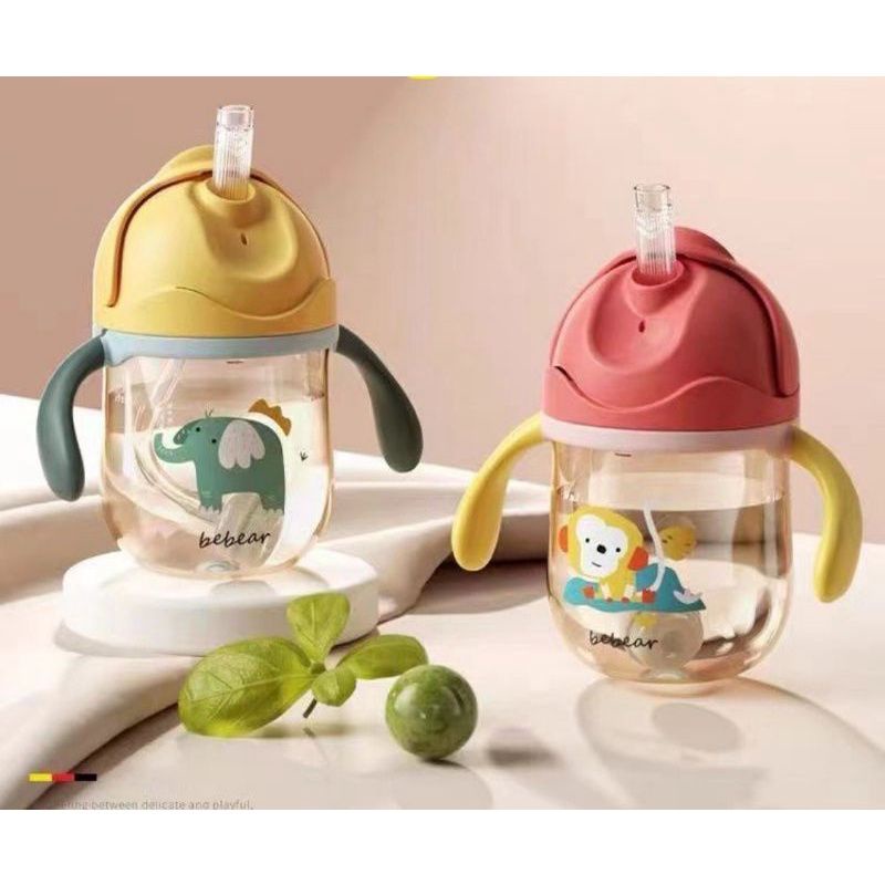 Botol sedotan bayi 360° Sippy Straw Cup With Handle Botol Sedotan Bayi Dan Anak