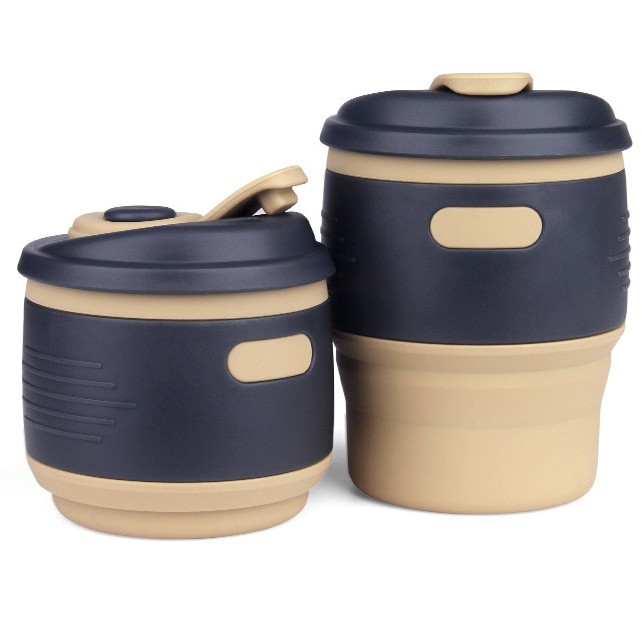 BISA COD Gelas Cangkir Lipat Silikon Foldable Travel Mug 350ml - ACEBON GY530