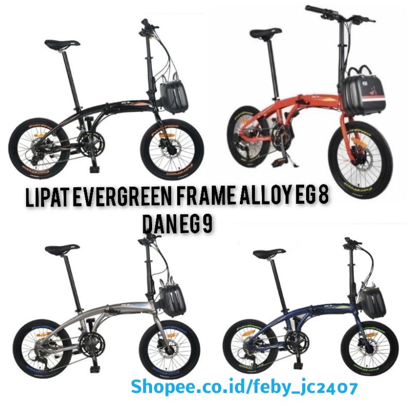 Evergreen Sepeda Lipat 20  Edge Eg 8 Eg8 Eg9 Eg 9 16 dan 18 Speed Folding Bike