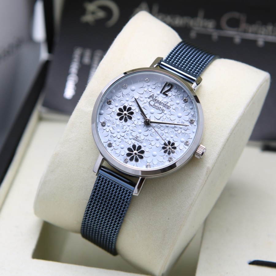 ALEXANDRE CHRISTIE AC 2957 BLUE SILVER WANITA. ORIGINAL