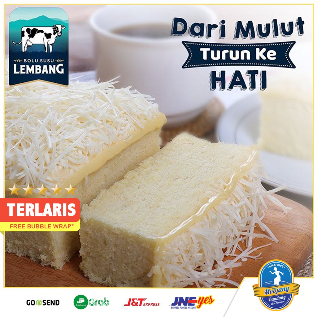 [KHUSUS P.JAWA] Bolu Susu Lembang varian Rasa Vanila topping keju Bolu Lembang dengan Keju Premium Asli Bandung best seller