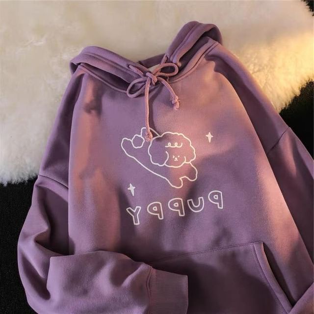 Sweater Hoodie Wanita Oversize | Sweater PUPPY Taro Hoodie Oversize Wanita | Korean Style