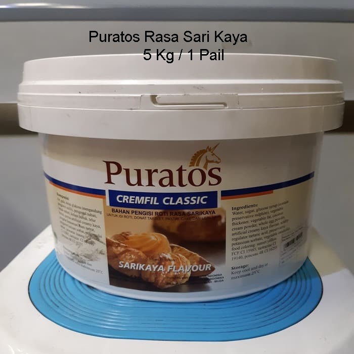 

Selai SARI KAYA PURATOS Cremfil Clasic / Filling Topping 5 kg / 1 Pail