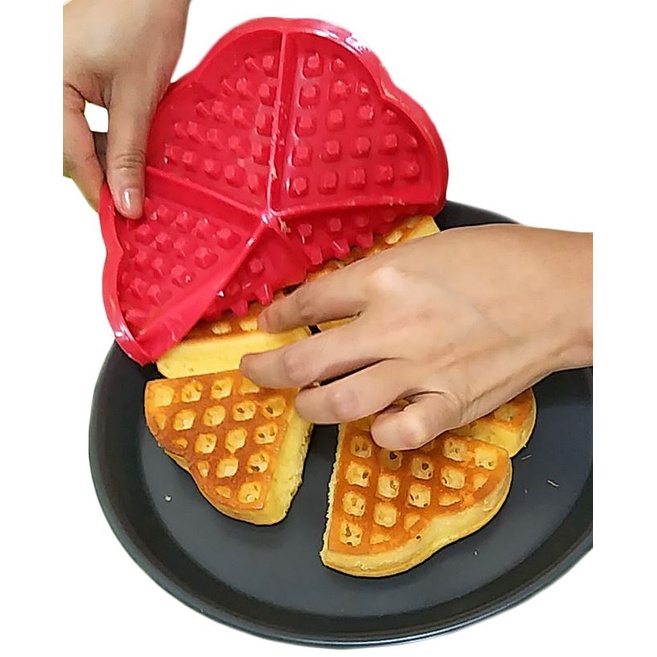 Loyang Silicone Waffle Cetakan Waffle Non-Stick Baking Mould