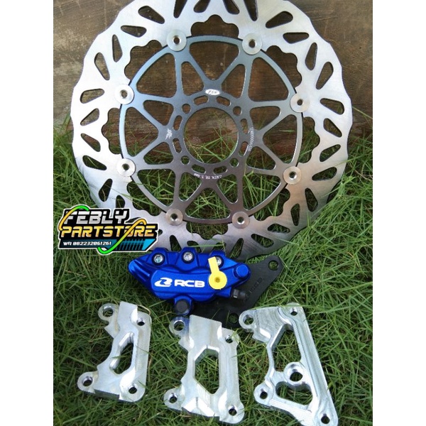 DISC PIRINGAN CAKRAM PSM TITANIUM 300 MM FLOATING PNP VELG RCB BRT VROSSI SET KALIPER RCB BREAKET KA