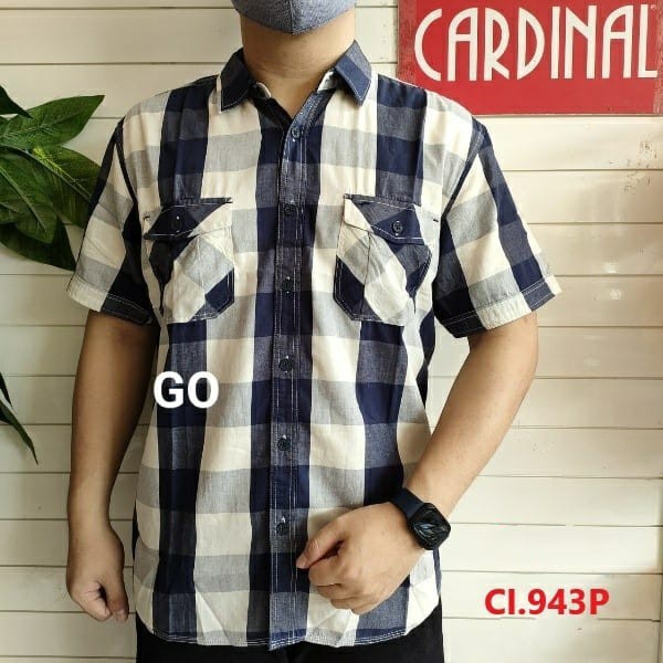 BB CIP CARDINAL KEMEJA CASUAL SLIMFIT ,BIG SIZE Hem Pria Baju Cowok Pakaian Pria