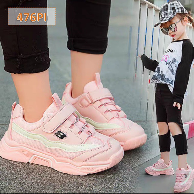 Sepatu Sneakers Anak Modis Style 26-35 AS 136 Sepatu Anak Sekolah Eight Fashion Korea Cewek Cowok - 476