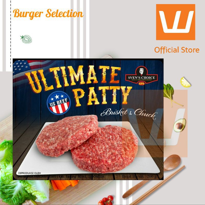 Sven's Choice Daging Sapi Burger Patty Ultimate Beef Patty Size 100G