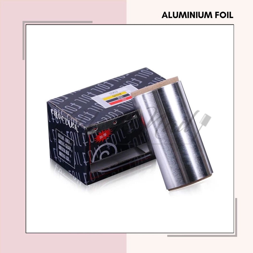 Aluminium foil nail art wrap bungkus remover gel acrylic removal foil silver