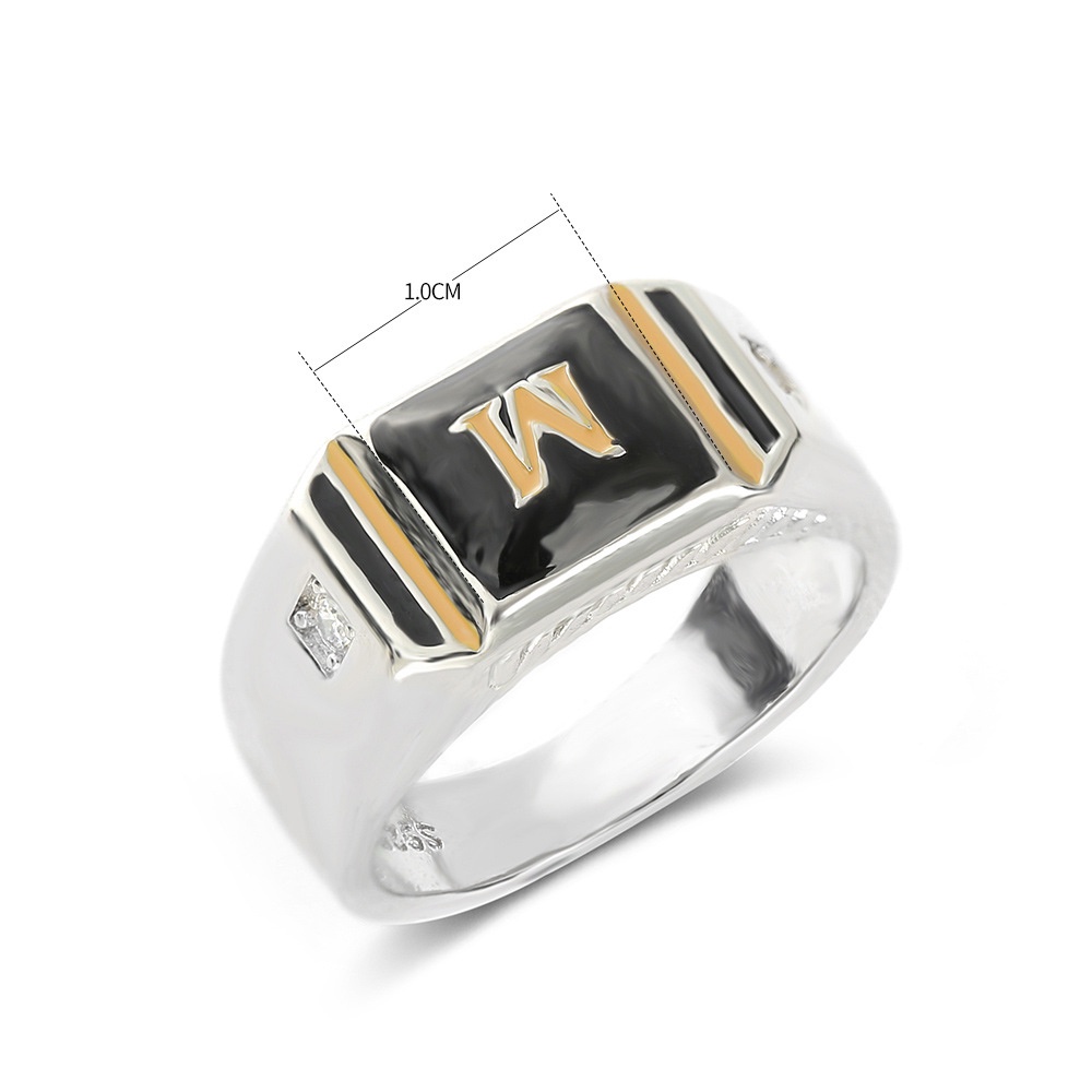 Cincin Bahan Stainless Steel 3A Warna Hitam Untuk Pria