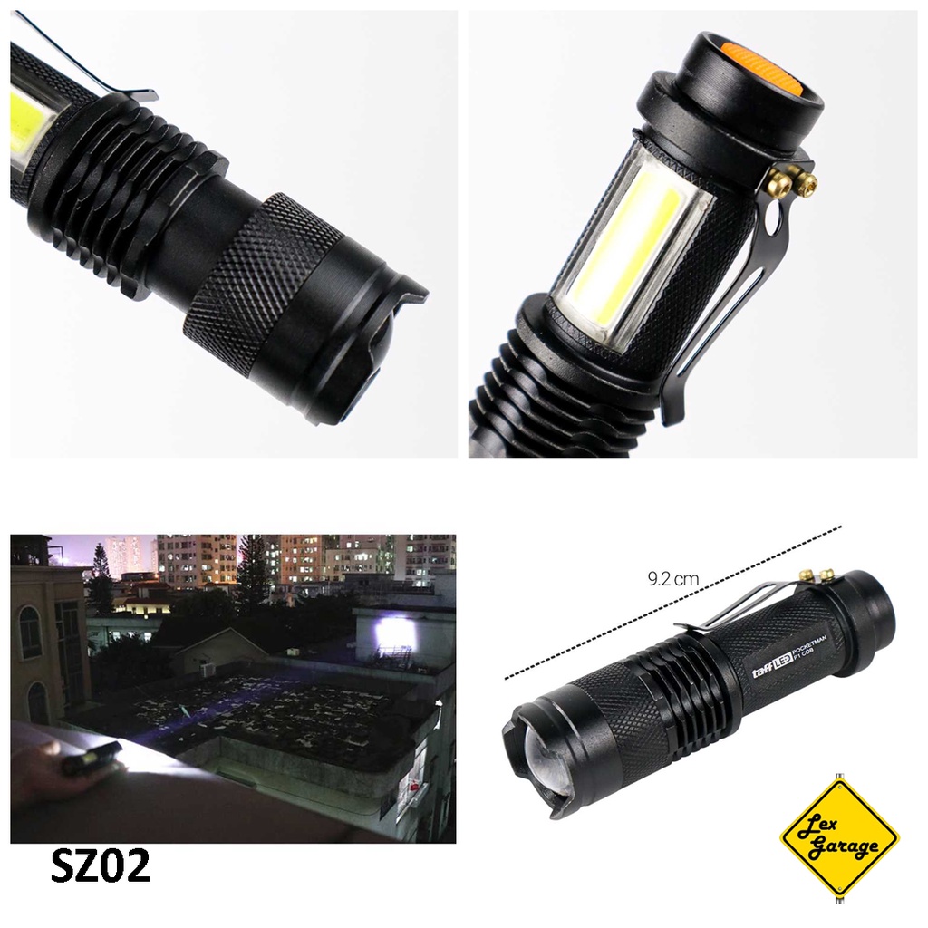 Senter LED Mini Super Terang Police SWAT Zoom USB Cree XML T6 Q5 18650