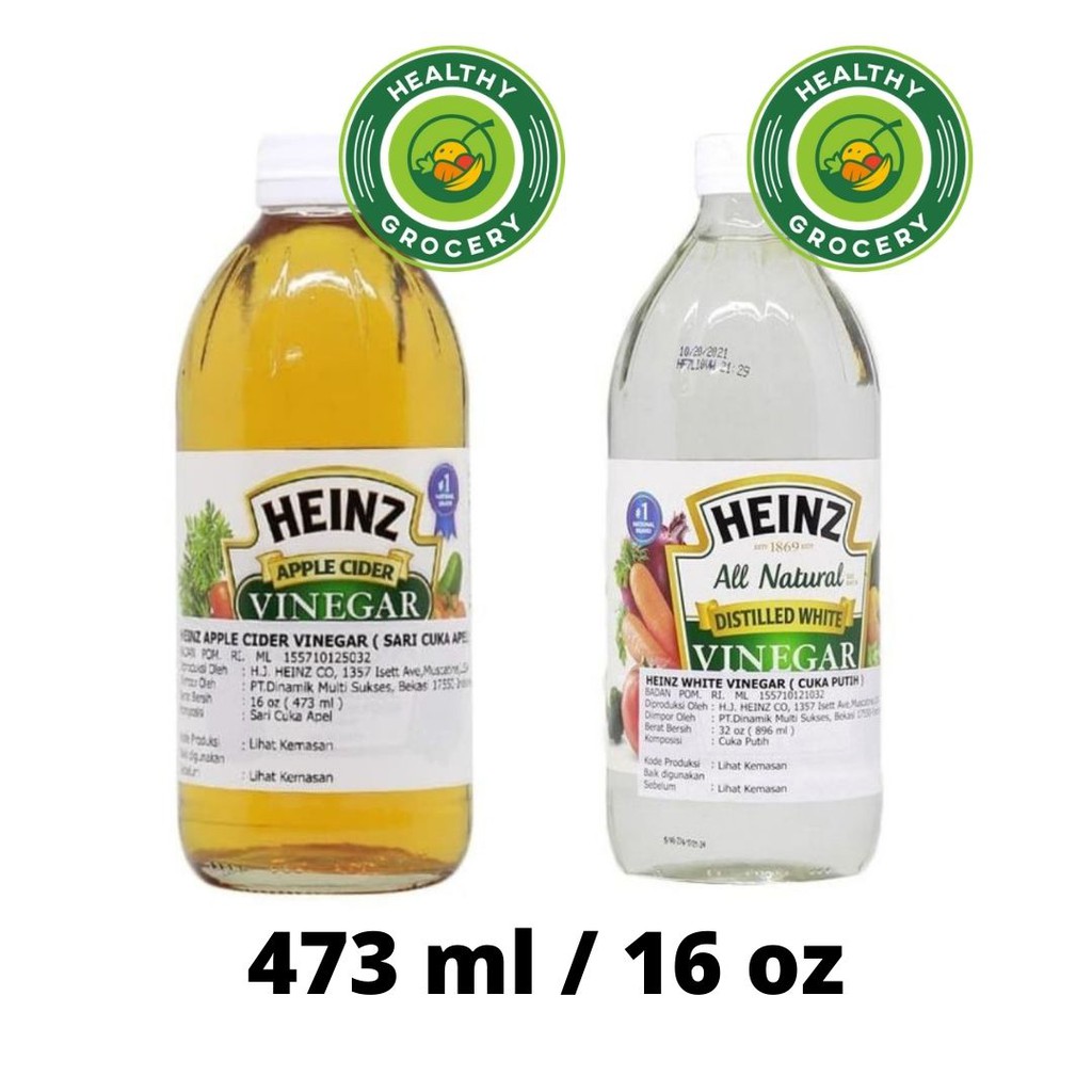 Heinz Apple Cider Vinegar 16oz / White Vinegar 16oz / Cuka Apel / Cuka Putih 473ml