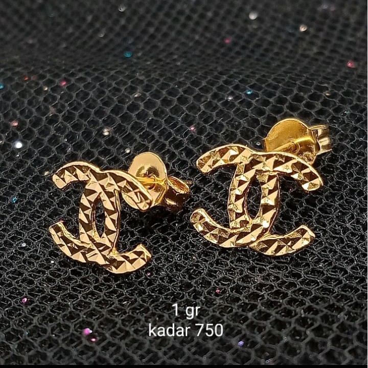 Anting Fashion Anting Emas 17K - 1 gr Kadar 750 - 1609