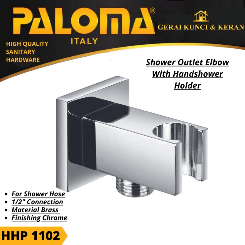 PALOMA SHOWER OUTLET ELBOW WITH HANDSHOWER HOLDER HHP 1102