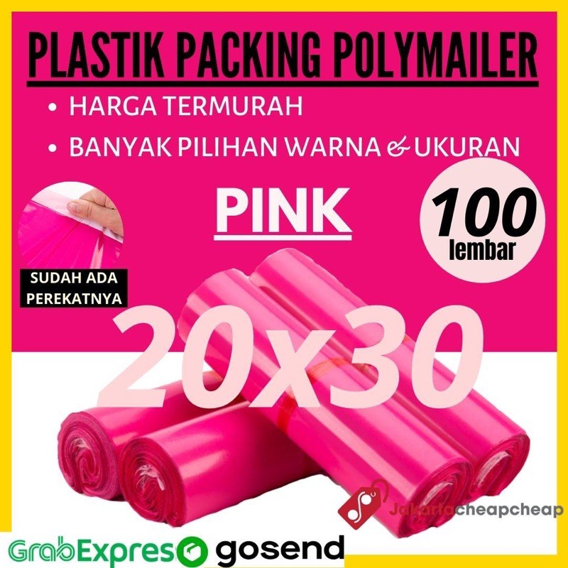 Plastik Packing Polymailer 20x30 Pink Amplop Packing Online Termurah