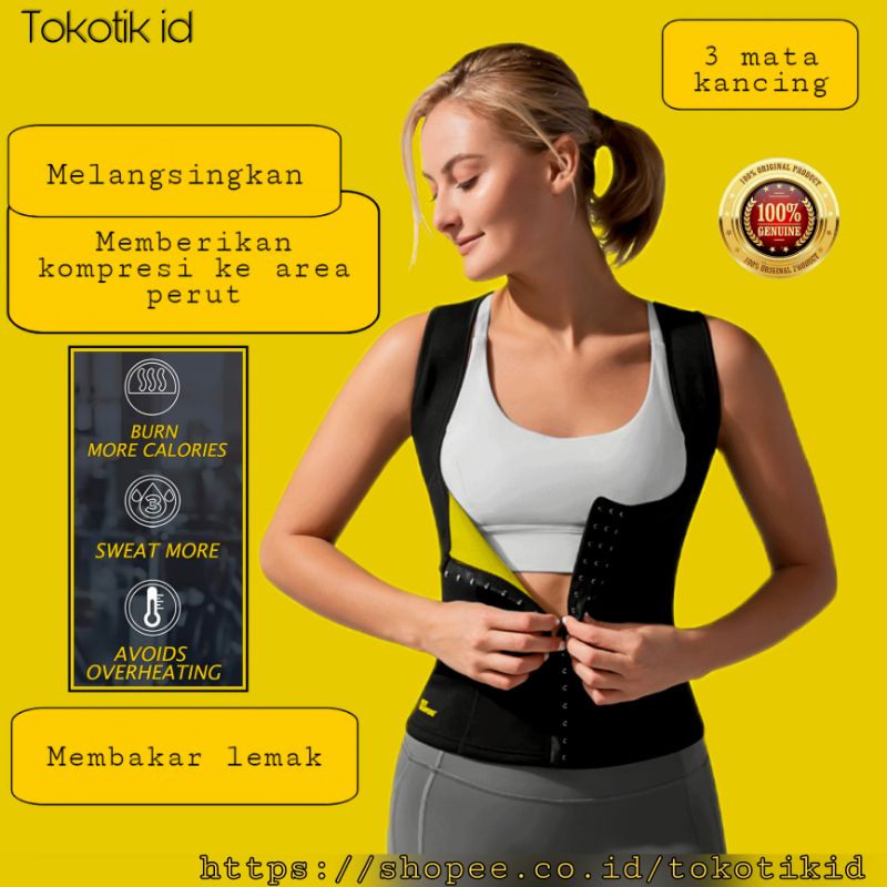 Korset Neotex pelangsing pengecil perut buncit Cami Hot Shapers cincher pembakar lemak corset olahraga fitnes