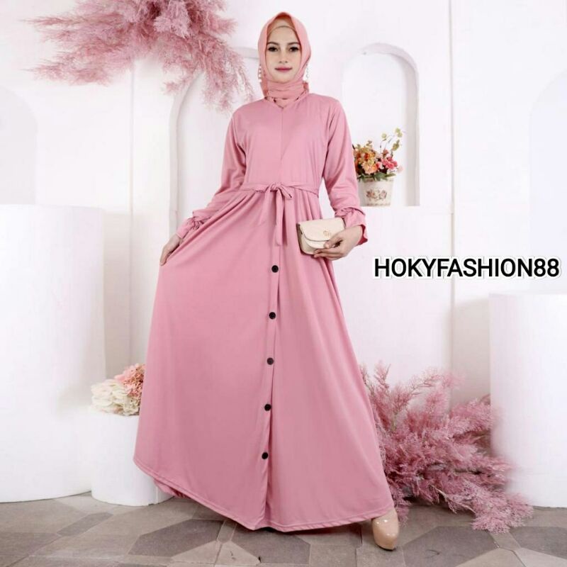 PLAIN DRESS-BAJU GAMIS JERSEY MUSLIM WANITA CANTIK TERBARU