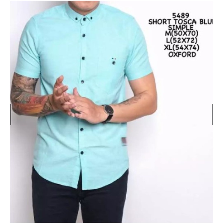 (COD) PROMO....Kemeja Pria Polos Lengan Pendek //Distro Premium Oxport,kemeja pria lengan pendek//kemeja polos pria lengan//...