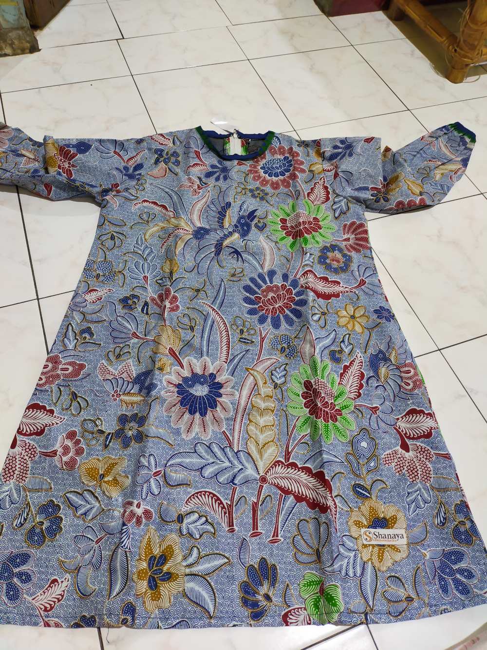 Shanaya Batik Tunik Salsa Tiga Negeri Lengan Balon Size Xs S M L Xl Xxl
