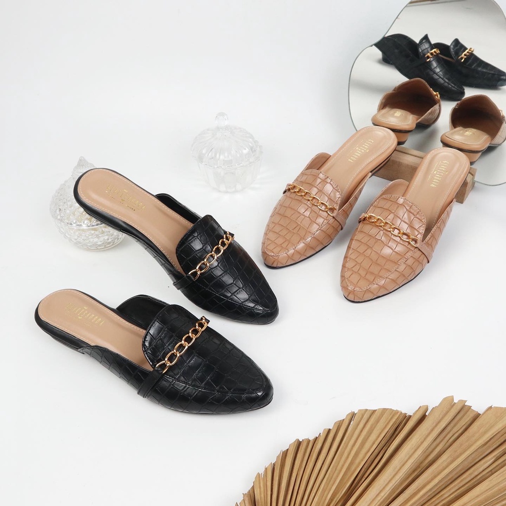 GLARISAMODA Fanya Mules Heels 3cm Croco