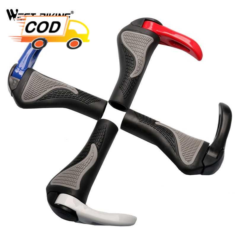 bigshop88 Pegangan Tangan Stang Sepeda Tanduk Karet Rubber Hand Grip Anti Slip Ergonomis Gagang MTB Mountain Bike Lipat Handlebar Modifikasi