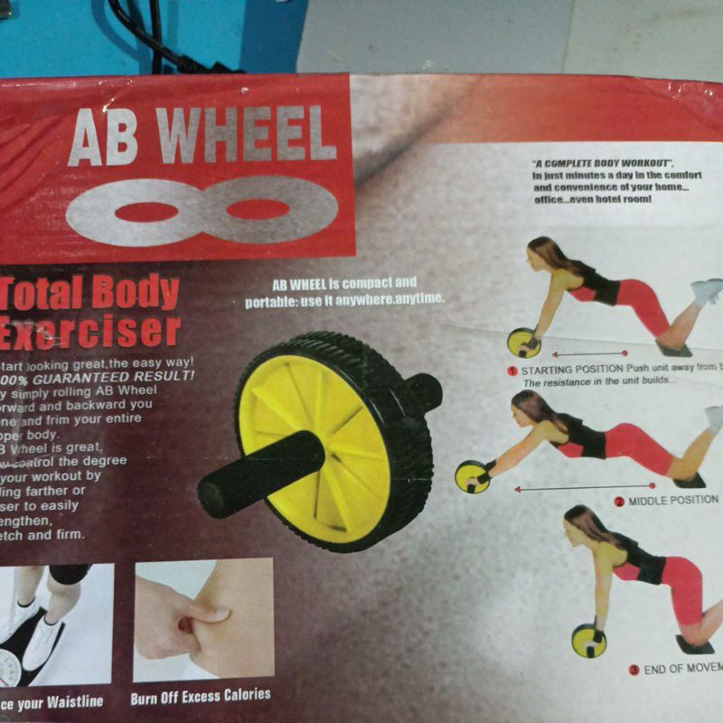 AB WHEEL ROLLER ALAT FITNESS